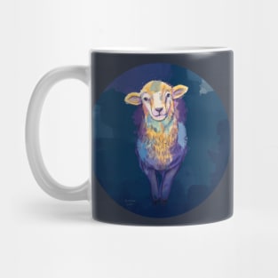 Sheep Portrait - Abstract Animal Painting Mug